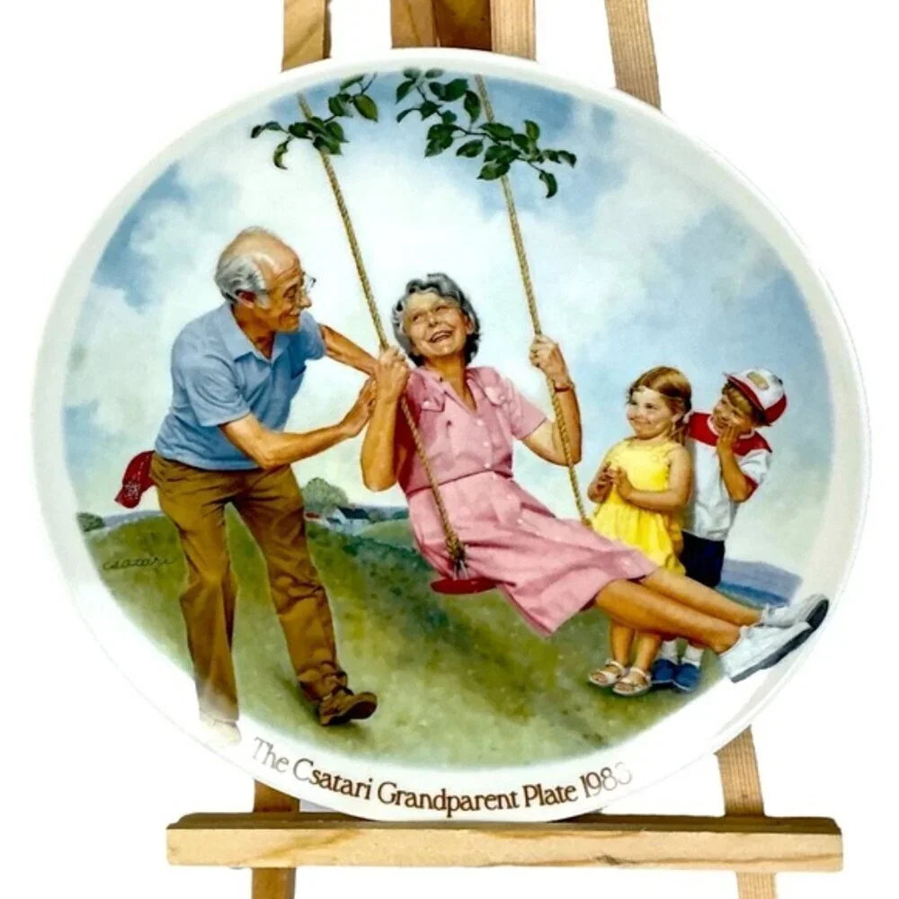Vintage Csatari Grandparent Plate 1983 Limited Edition The Swinger Collective